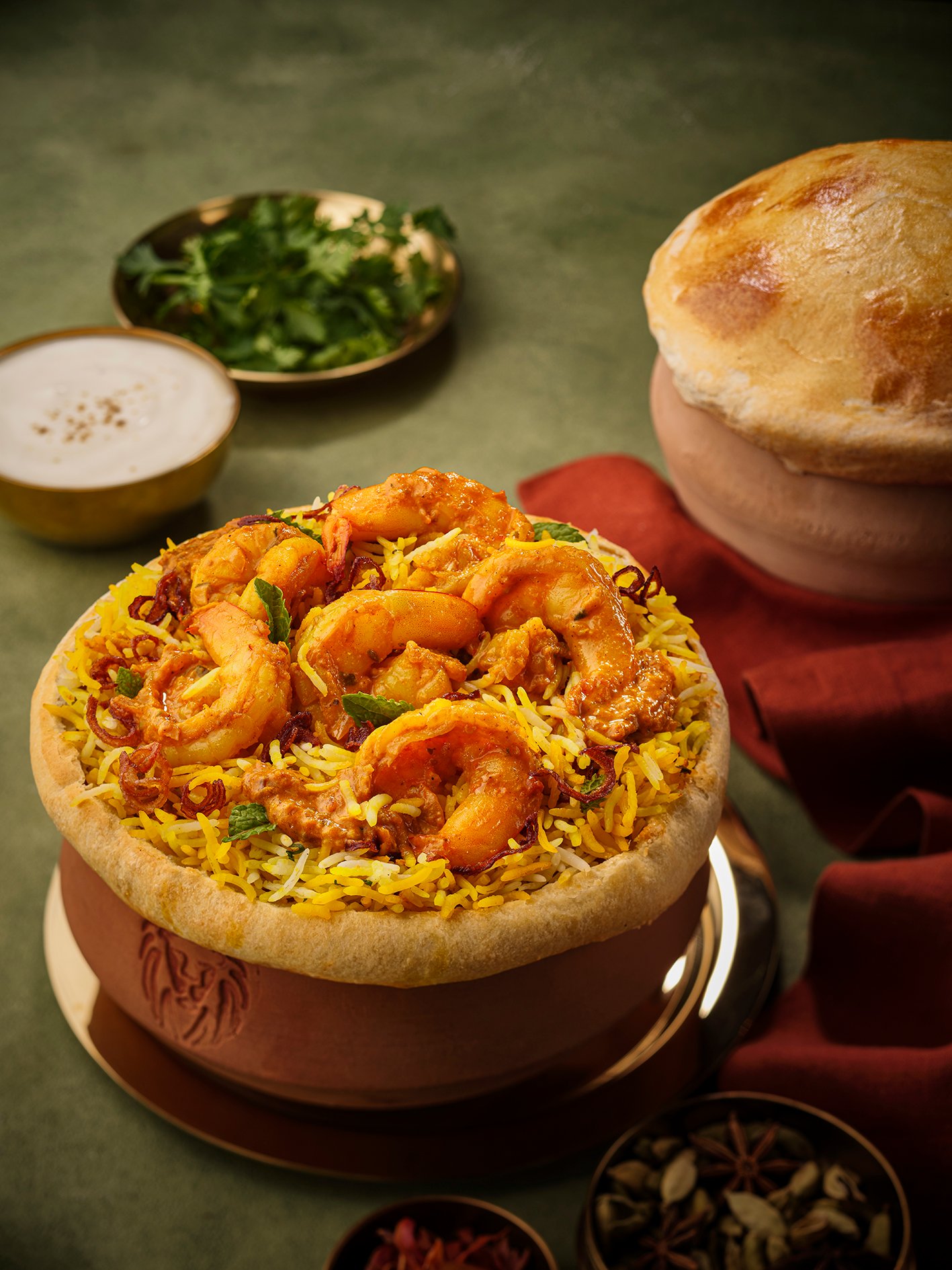 Jhinga Dum Biryani